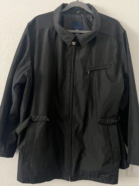 Venezia Lane Bryant Womens Black Jacket Size 22/24 Lightweight Zip Front Belted